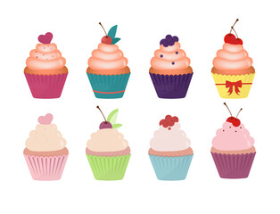 Cupcakes set