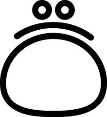 Purse line vector icon