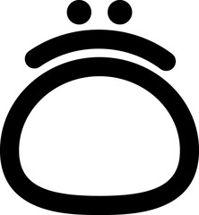 Purse line vector icon