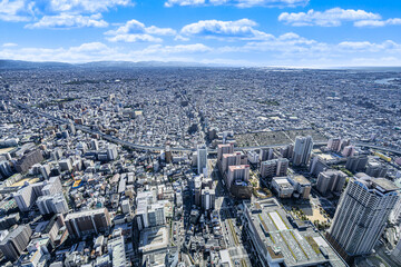 あべのハルカスから南側の快晴の眺望【大阪風景】