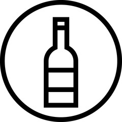 Bottle of wine vector icon