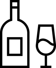 Bottle of wine vector icon