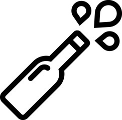 Bottle of wine vector icon