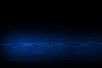 Abstract technological hud blue and white background