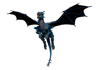 Fototapeta premium 3D Rendering Fairy Tale Dragon on White