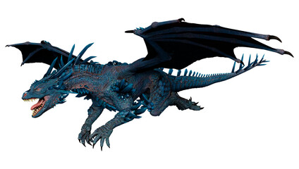 Fototapeta premium 3D Rendering Fairy Tale Dragon on White