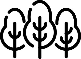 Tree, park, forest line symbol