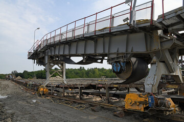 Conveyor belt on surface mine.