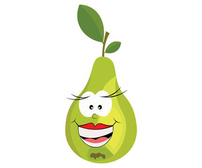funny pear cartoon