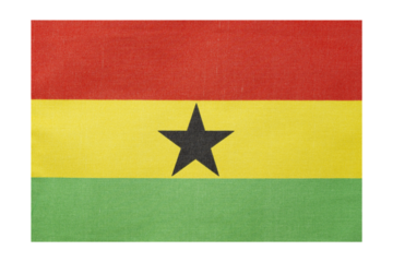 National flag of the country of Ghana, isolate