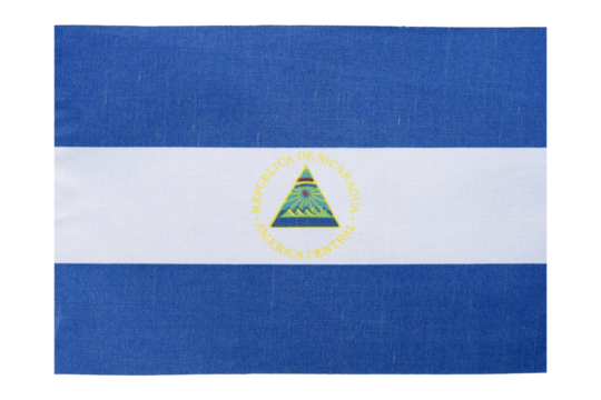 National flag of the country of Nicaragua, isolate