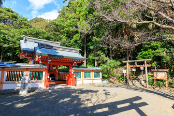 秋の鵜戸神宮　宮崎県日南市　Udo Shrine in autumn. Miyazaki prefecture Nichinan city.