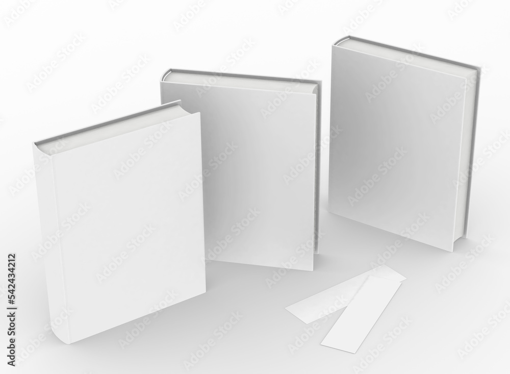 Poster template empty book mockup , 3d rendering