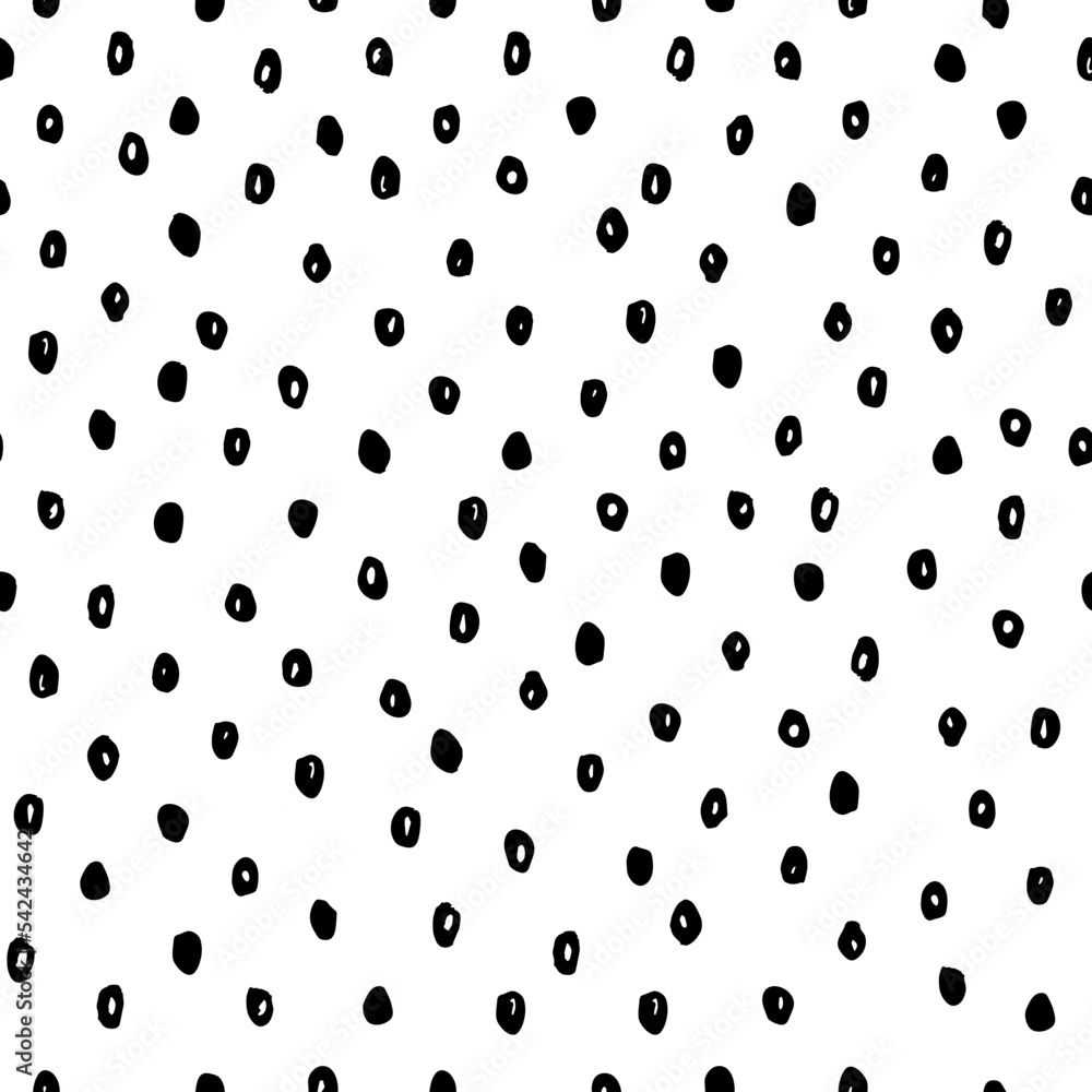 Poster abstract seamless hand drawn irregular pattern. vector background illustration. black and white tile