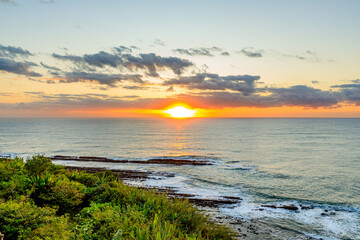 日南海岸から見た日の出　宮崎県宮崎市　Sunrise seen from the Nichinan Coast. Miyazaki prefecture Miyazaki city.