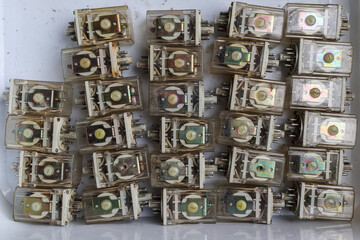 relay device that is stored for screening of precious metals before silver is extracted from alloy within the relay which is an electronic device responsible for interconnecting electrical circuits.