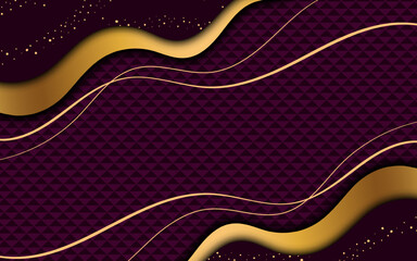 Realistic abstract wave luxury background