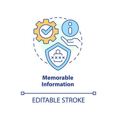 Memorable information concept icon. Digital wallet. Mobile banking app setting up abstract idea thin line illustration. Isolated outline drawing. Editable stroke. Arial, Myriad Pro-Bold fonts used