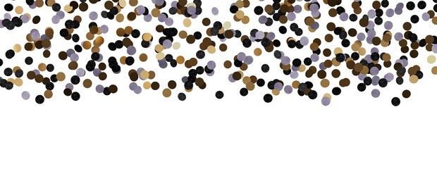 Gold confetti background, isolated on transparent background