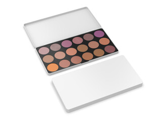 Blank Eyeshadow Palette For Branding And Mock Up. 3d Render Illustration.