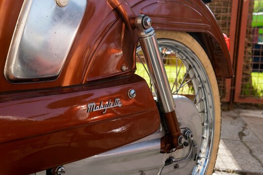 Exhibition of Mobylette motorcycles