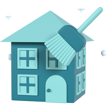 House cleaning 3D icon