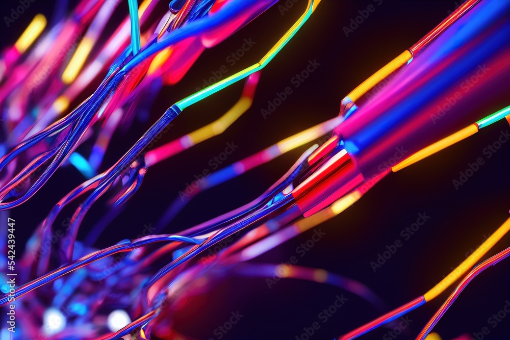 Poster futuristic technology abstract background with lines for network, big data, data center, server, int