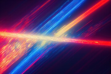Futuristic technology abstract background with lines for network, big data, data center, server, internet, speed. Abstract neon lights into digital technology tunnel.