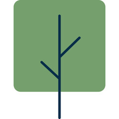 Simple Tree Flat Illustration (6)