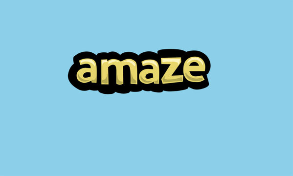 AMAZE writing vector design on a blue background