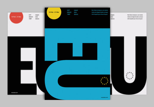 Minimalistic Poster Layout with Typographic Design