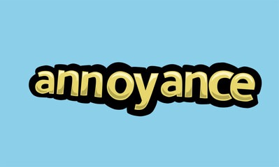 ANNOYANCE writing vector design on a blue background