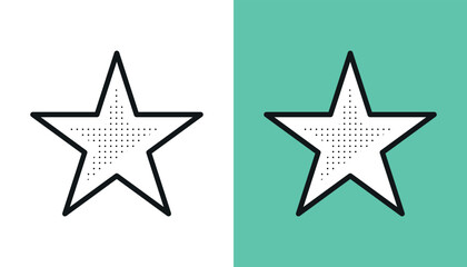 Star symbol vector icon with dots
