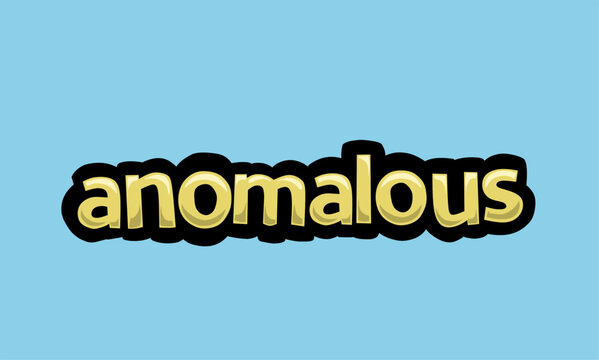 ANOMALOUS writing vector design on a blue background