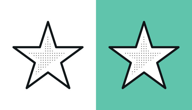 Star symbol vector icon with dots