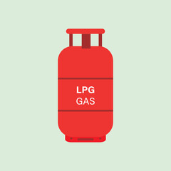 Cylinder LPG gas, illustration, vector on a white background.