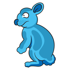 blue bunny without whiskers
