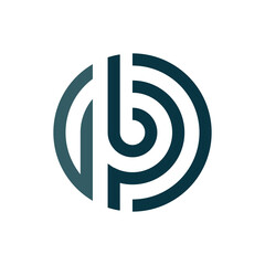 PB or BP circle anagram logo