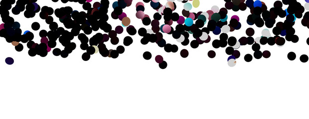 confettis falling 3d render illustration