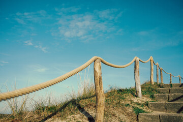  rope fence in dunes