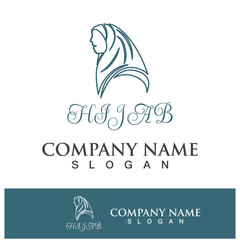 Simple headscarf logo icon vector