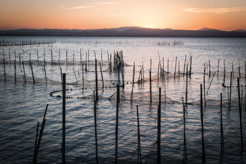 Lagunas al atardecer
