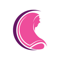 Simple headscarf logo icon vector