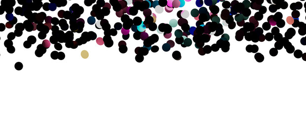 3D animation of exploding confetti