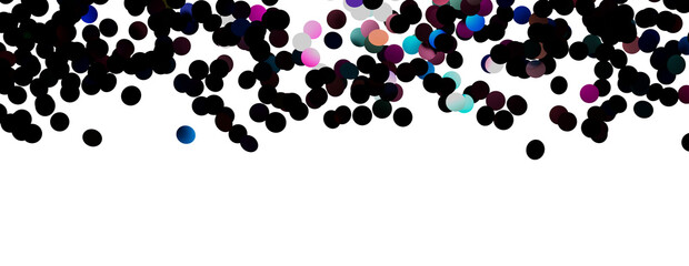 colorful confetti on white background