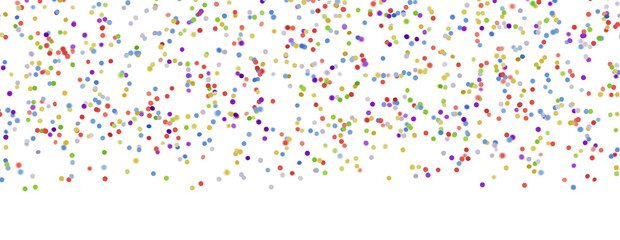 colorful confetti on white background