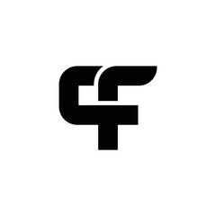 Abstract CF initials monogram logo design, icon for business, simple, elegant