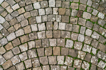 medieval street tiles in Switzerland