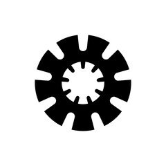 gear,symbol,icon,template,vector,black