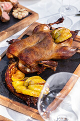 Duck with apples